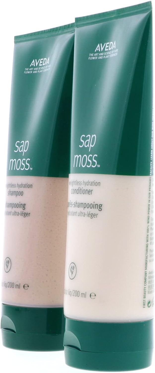 Aveda Sap Moss – Champú y acondicionador de hidratación sin peso, juego de 6.7 onzas