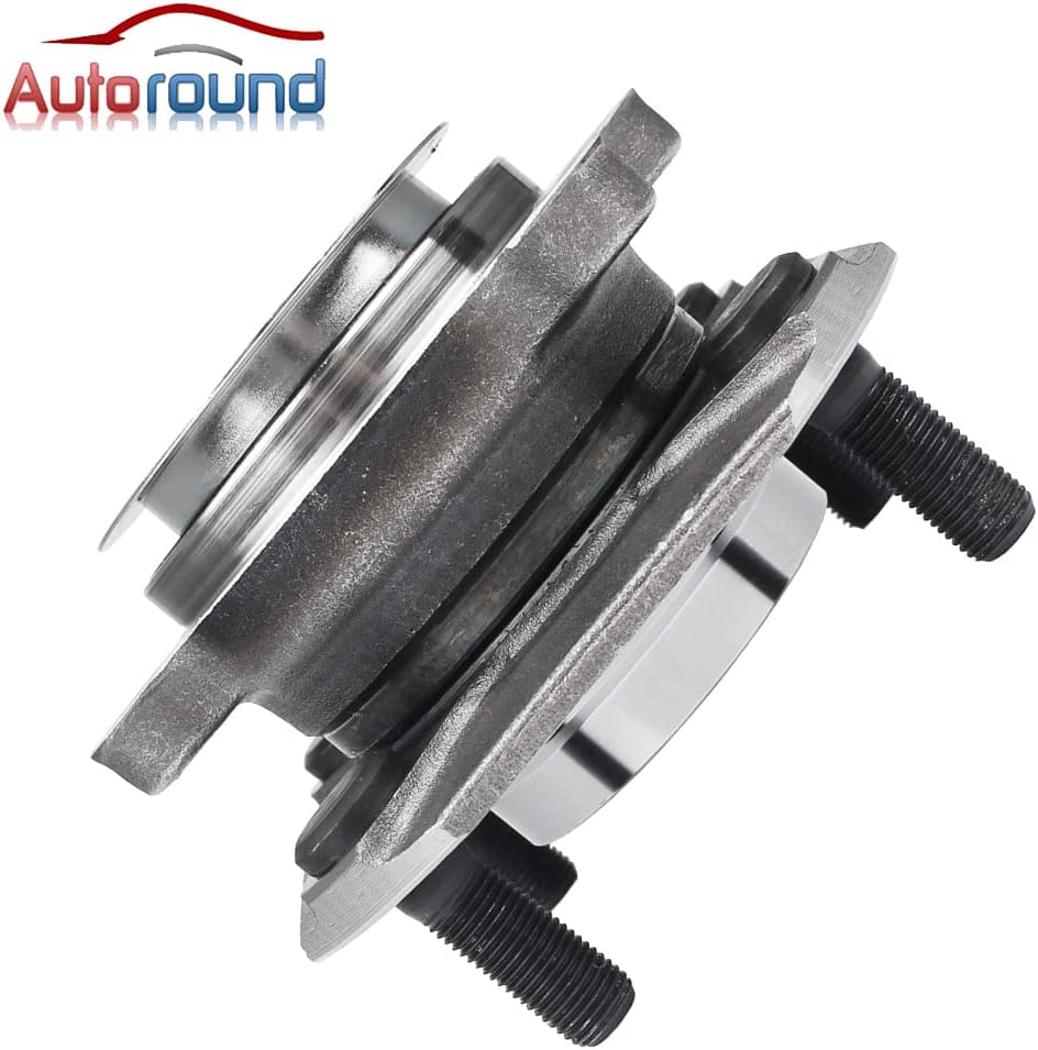 Autoround 513297 Par de buje de rueda delantera de repuesto para Nissan Sentra 2007 2008 2009 2010 2011 2012 2.0L solo 4 lengüetas con ABS