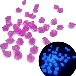 300 piedras brillantes, piedras que brillan en la oscuridad, rocas de piedra brillantes, piedras luminosas de jardín para pasarelas decorativas de 300 piedras brillantes, piedras que brillan en la oscuridad, rocas de piedra brillantes, piedras luminosas de jardín para pasarelas decorativas de