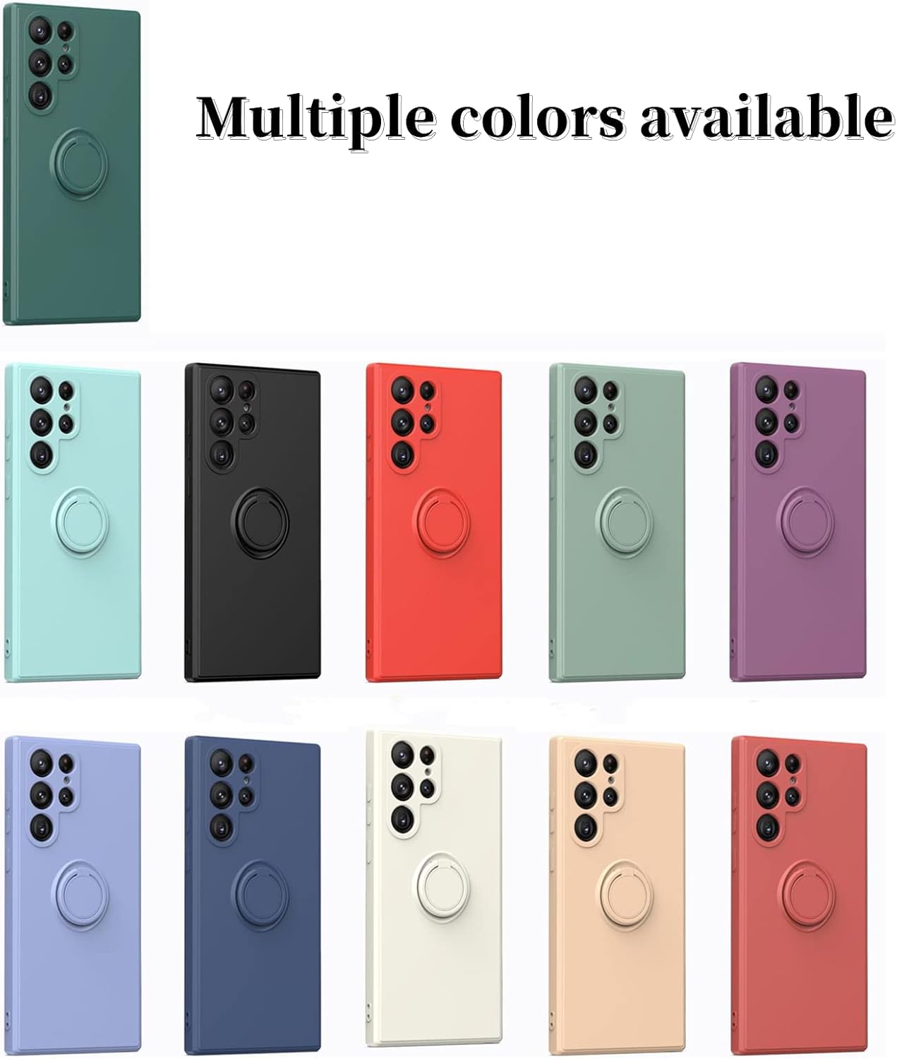 OLOBBIRD Funda de teléfono de TPU suave y delgada con soporte para anillo de dedo para Samsung Galaxy A12 A22 A32 A52 A72 A51 A71 4G 5G Cubierta