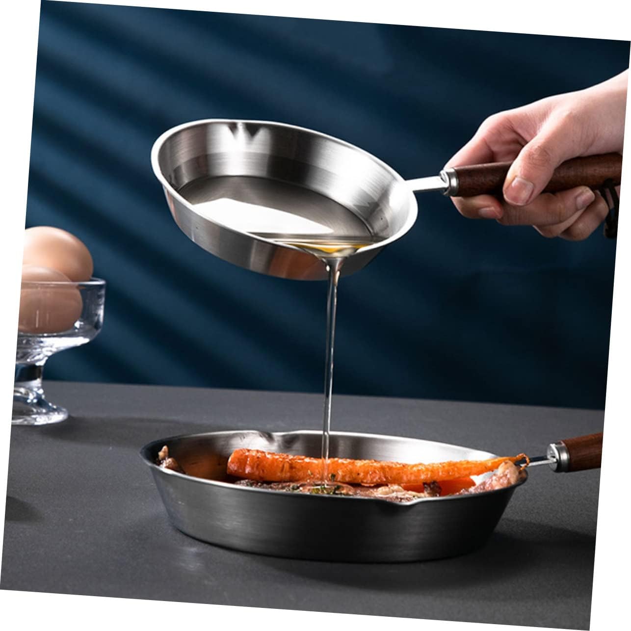Sartén pequeña para panqueques, sartenes para tortillas, sartén de hierro fundido pre-sazonada, plancha de acero inoxidable, mini wok, utensilios de