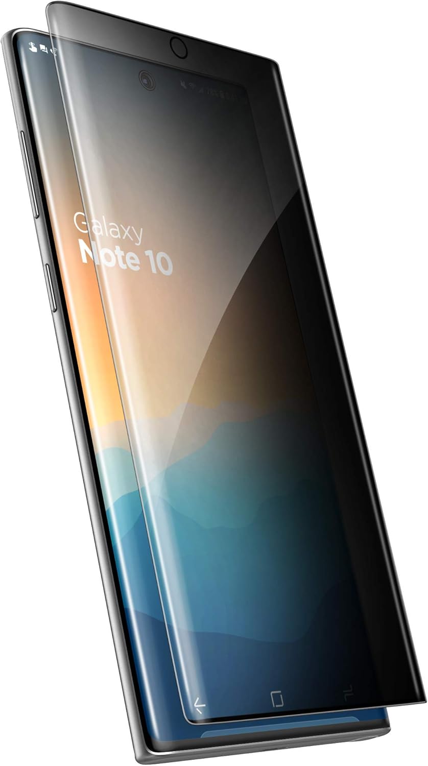 magglass Protector de pantalla de privacidad para Galaxy Note 10, resistente a las huellas dactilares, protector de vidrio templado para Samsung