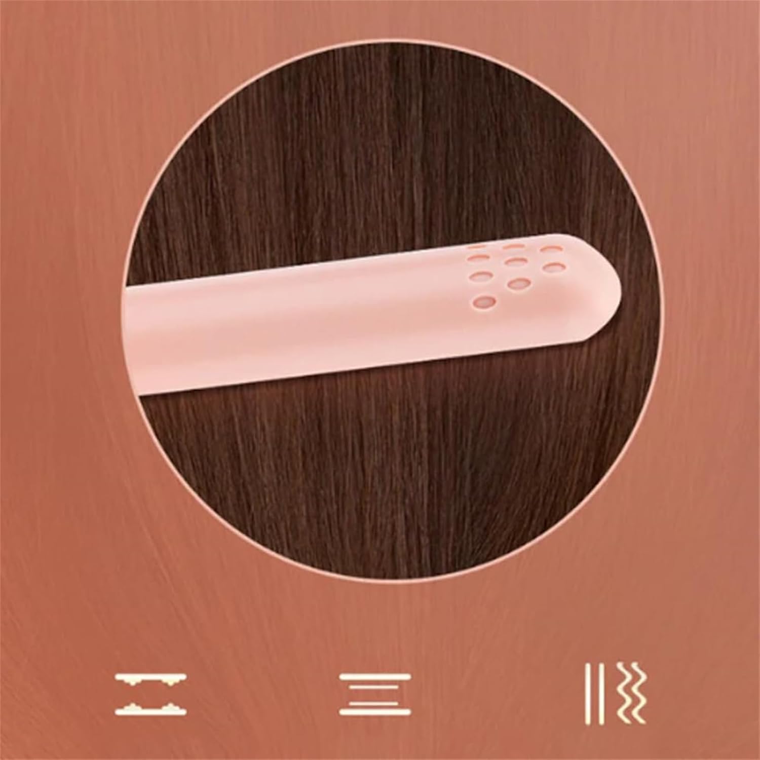 Mini plancha de pelo de doble propósito, cerámica, portátil, 2 en 1, rosa