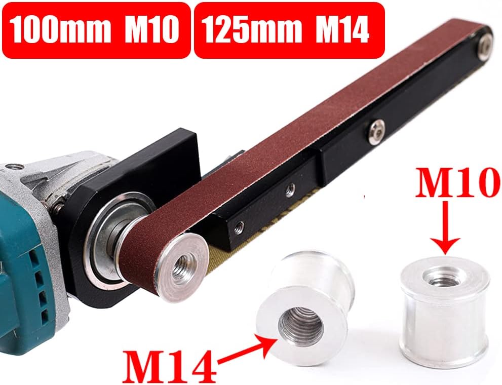 HUIOP Amoladora angular modificada, amoladora angular Máquina de banda de arena modificada para carpintería Máquina de cinturón de arena Mini