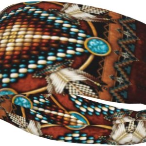 Diademas indias nativas americanas para hombres y mujeres, banda para el sudor retro y diadema deportiva para correr, entrenamiento de yoga Diademas indias nativas americanas para hombres y mujeres, banda para el sudor retro y diadema deportiva para correr, entrenamiento de yoga