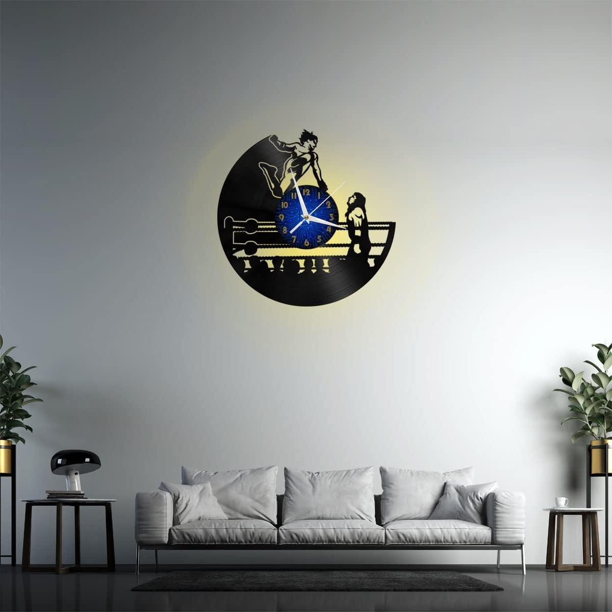 Pro-Wrestling – Reloj de disco de vinilo LED para diseño de pared, reloj de pared de 12 pulgadas para decoración de sala de estar, el mejor regalo