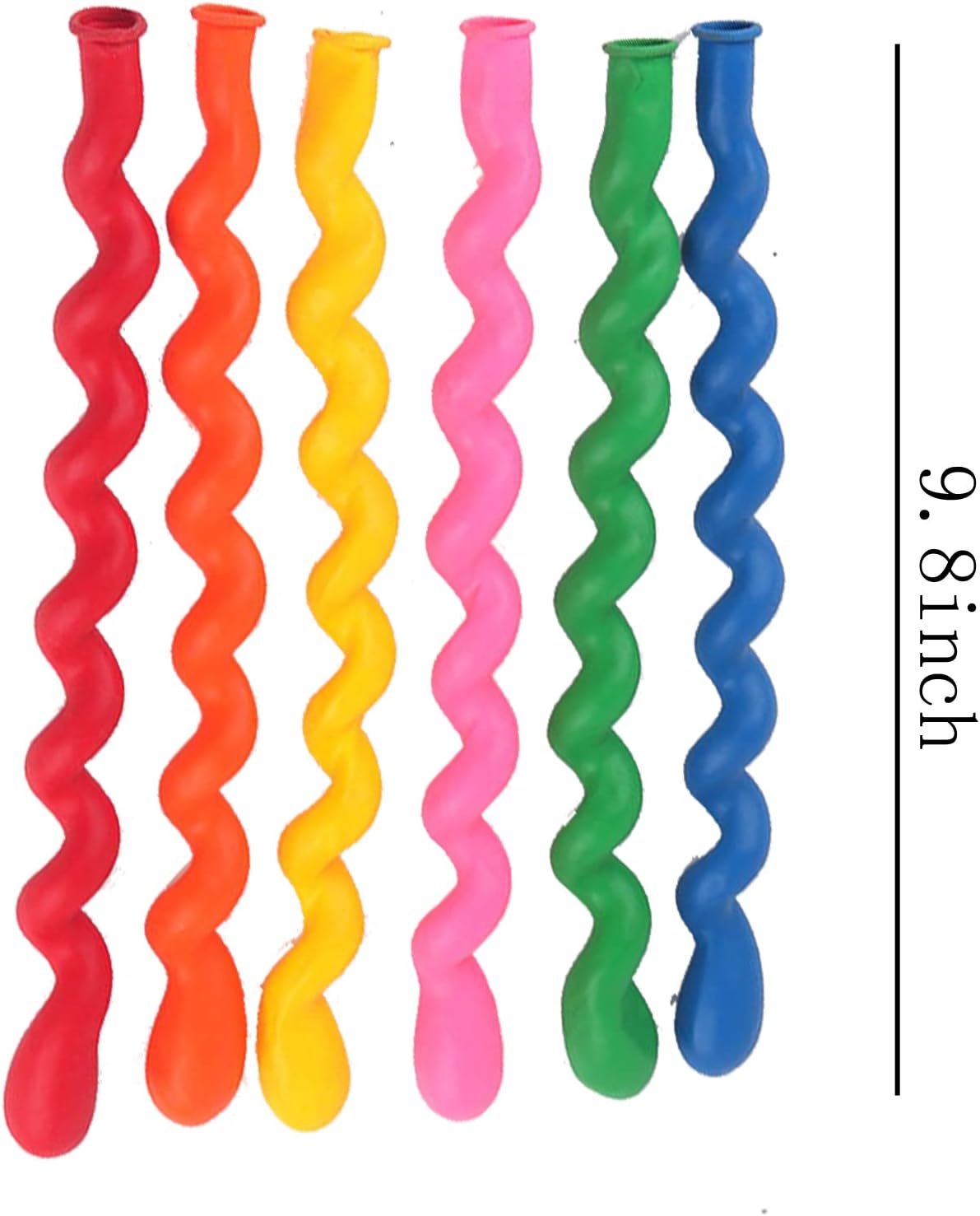 100 globos de látex en espiral para varios globos de fiesta de cumpleaños de niños y niñas