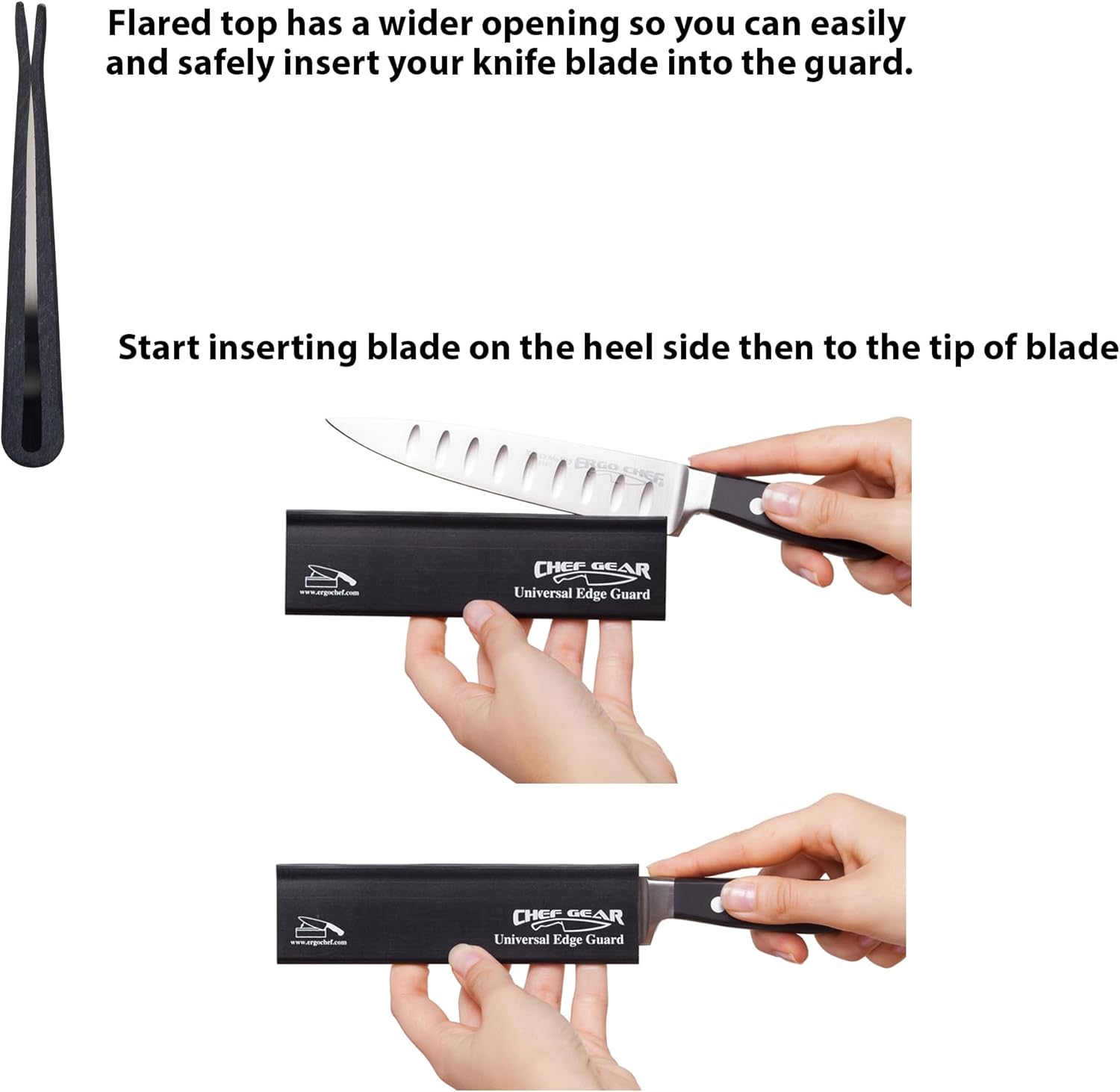 Protector de borde de cuchillo 8 pulgadas x 1.5 pulgadas azul por Ergo Chef