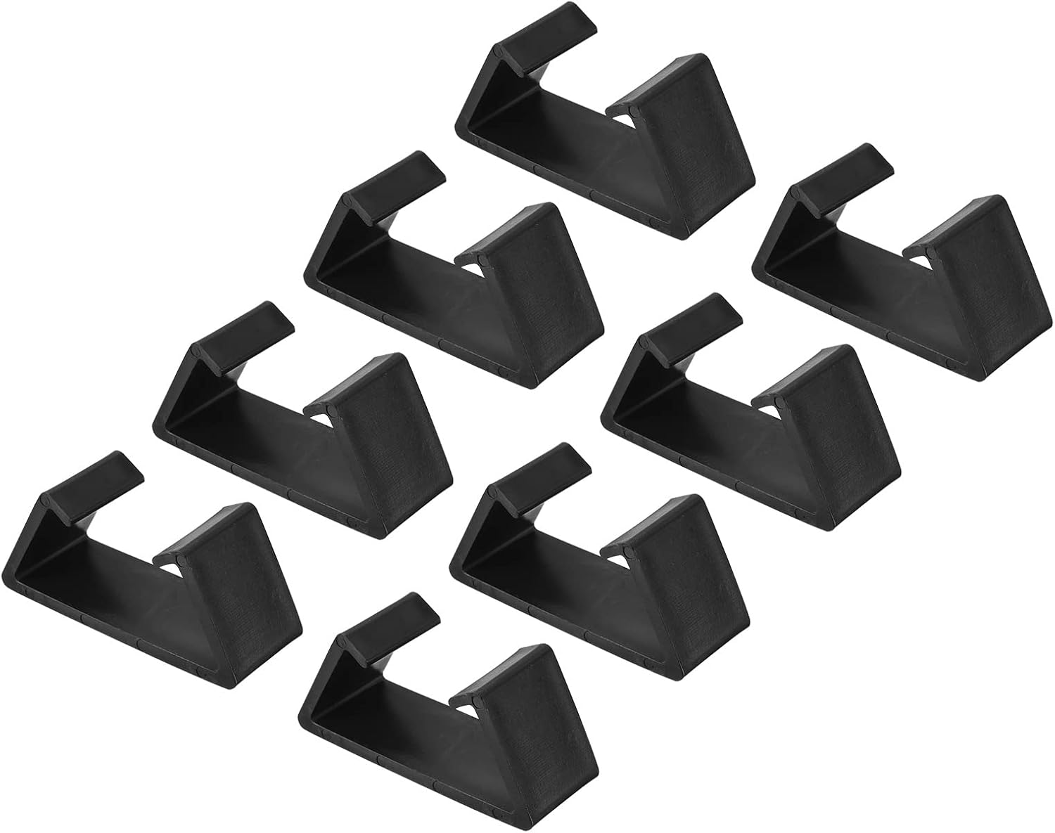 PATIKIL Clips para muebles de patio, paquete de 16 abrazaderas de sofá con hebilla fija de mimbre para sillas de ratán para exteriores, color negro