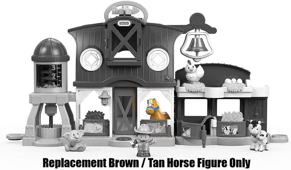 Pieza de repuesto para Little People Animal Friends Caring Farm – DWC31 y CHJ51  Figura de repuesto de caballo marrón bronceado