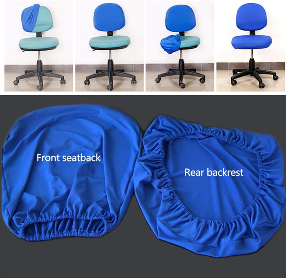TOPINCN Funda de elastano suave y elástica para asiento y respaldo, funda universal para respaldo de silla de oficina y computadora, funda