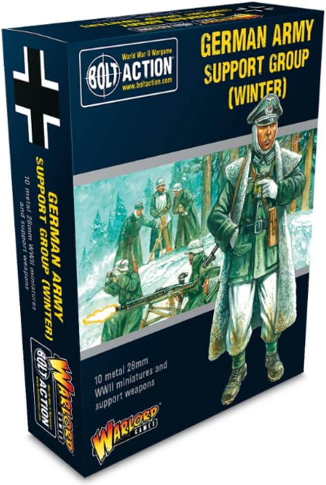WarLord Bolt Action Grupo de Apoyo del Ejército Alemán Figuras de Invierno 156 WWII Guerra Mundial Kit de Modelo de Plástico 402212009, sin pintar