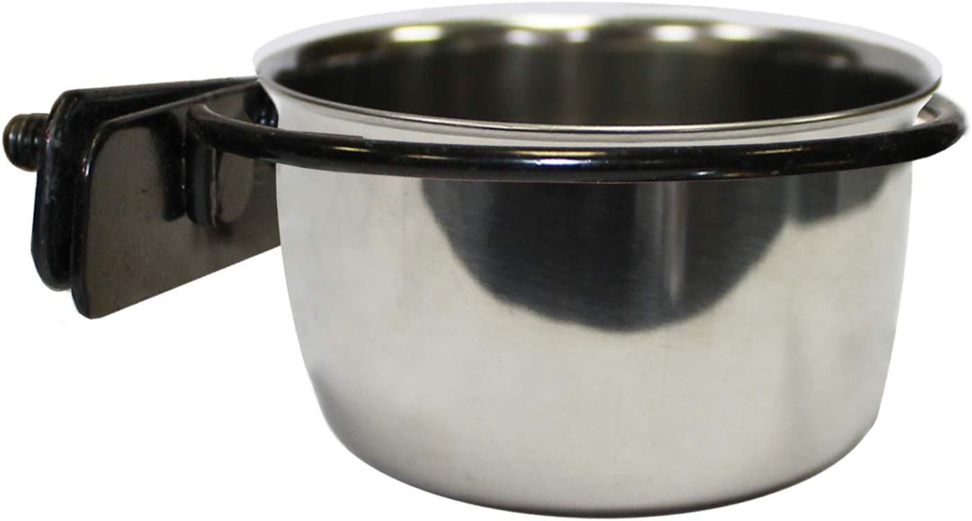 Taza de acero inoxidable con soporte  Plato de metal duradero para alimentos y agua  Planeadores de azúcar, erizos, chinchillas, ratas, hurones,