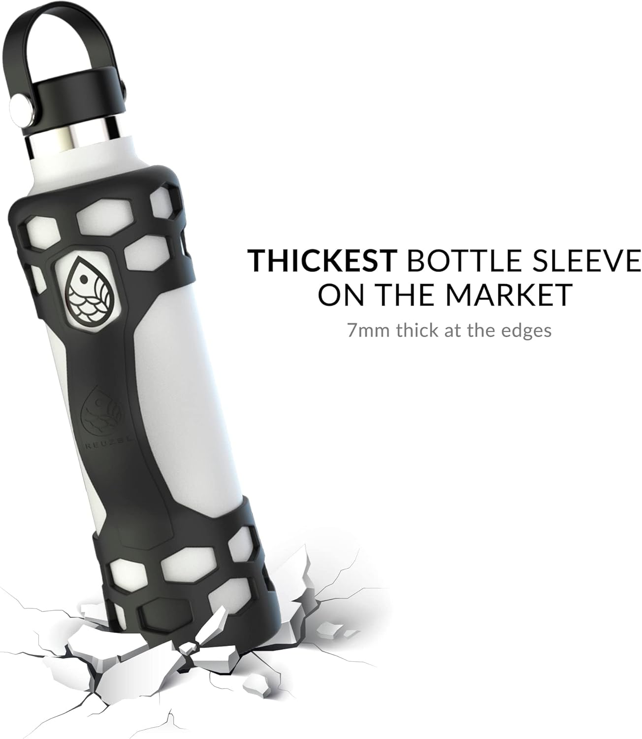 REUZBL Protector de funda de silicona para maletero con asa para Hydro Flask de 40 onzas, 32 onzas, 24 onzas, 21 onzas y accesorios similares para