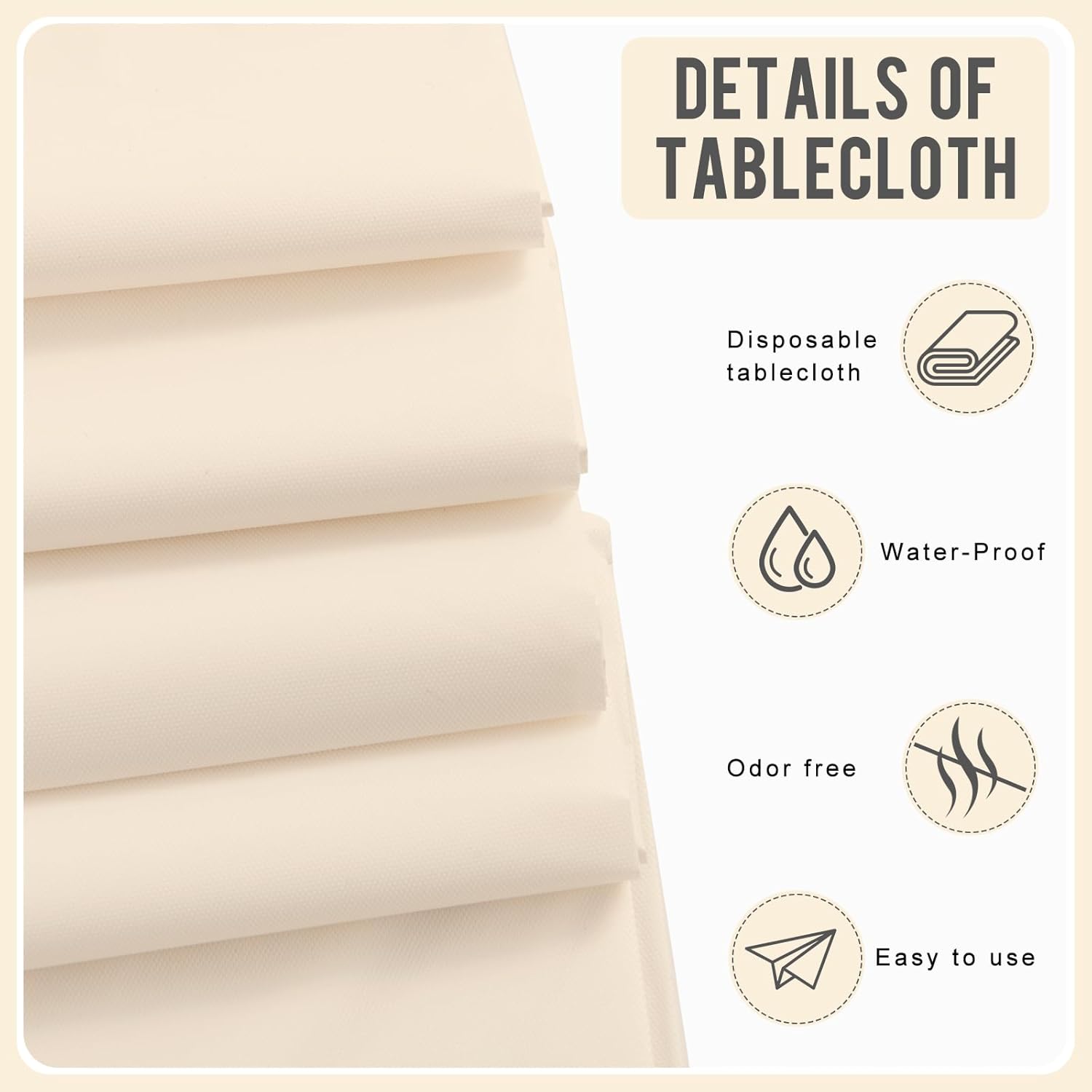 Eleclassi Paquete de 12 manteles de plástico desechables de alta calidad de 54 x 108 pulgadas, manteles de plástico para fiestas, mantel desechable