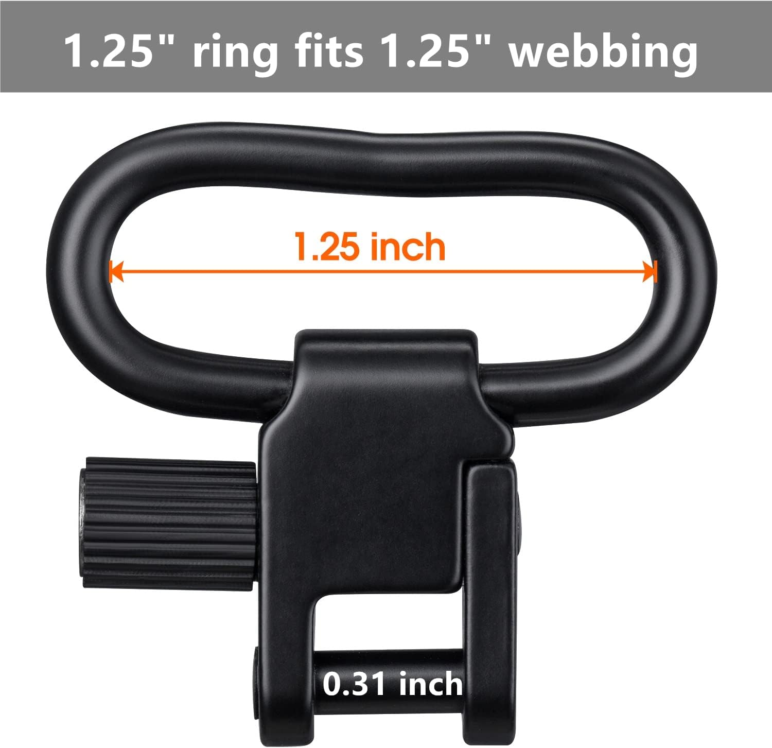 Sling Swivel Mount 1 1.25 1.5 pulgadas dos puntos Sling fijación clips