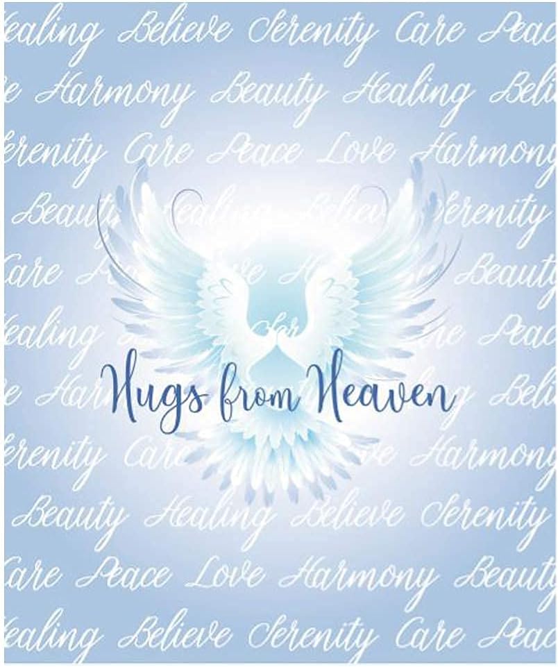 Hugs from Heaven – Manta de terciopelo de lujo, 50 x 60 pulgadas, sentimientos suaves, color azul