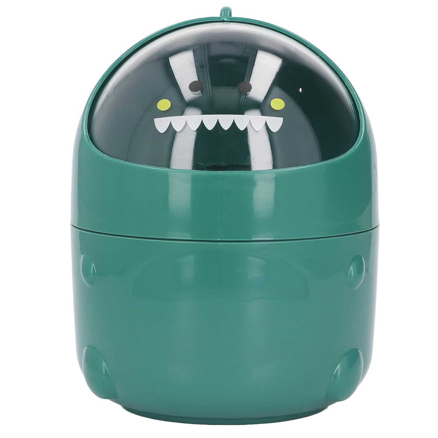 Sorandy Bonito bote de basura pequeño con forma de animal para escritorio con tapa agitada, cubo de basura compacto de gran capacidad para encimera,