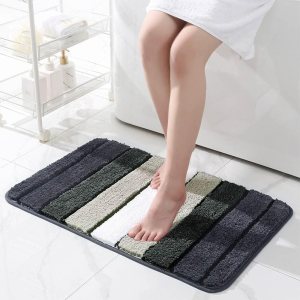 MRL Alfombra de baño, ultrasuave y absorbente de agua, lavable a máquina, alfombra de baño lanuda de microfibra de lujo, antideslizante, para suelo MRL Alfombra de baño, ultrasuave y absorbente de agua, lavable a máquina, alfombra de baño lanuda de microfibra de lujo, antideslizante, para suelo