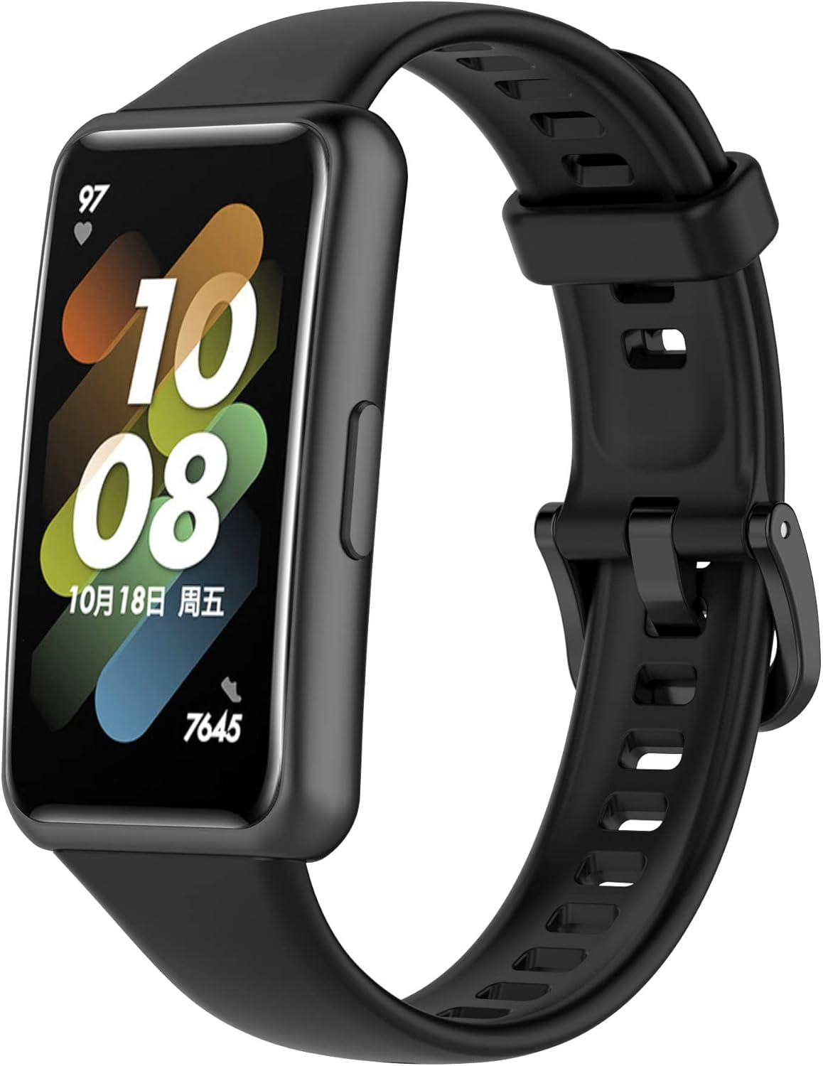 Senter Banda de repuesto de goma suave de liberación rápida para Huawei Band 7 Smart Watch