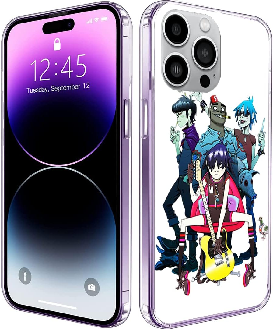 Gorillaz – Funda para teléfono compatible con iPhone 7 8 Plus, con dije antiarañazos, a prueba de golpes, impermeable, transparente