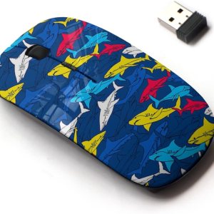 Mouse inalámbrico 2.4G con bonito diseño de patrón para todas las computadoras portátiles y computadoras de escritorio con nano receptor, símbolos Mouse inalámbrico 2.4G con bonito diseño de patrón para todas las computadoras portátiles y computadoras de escritorio con nano receptor, símbolos