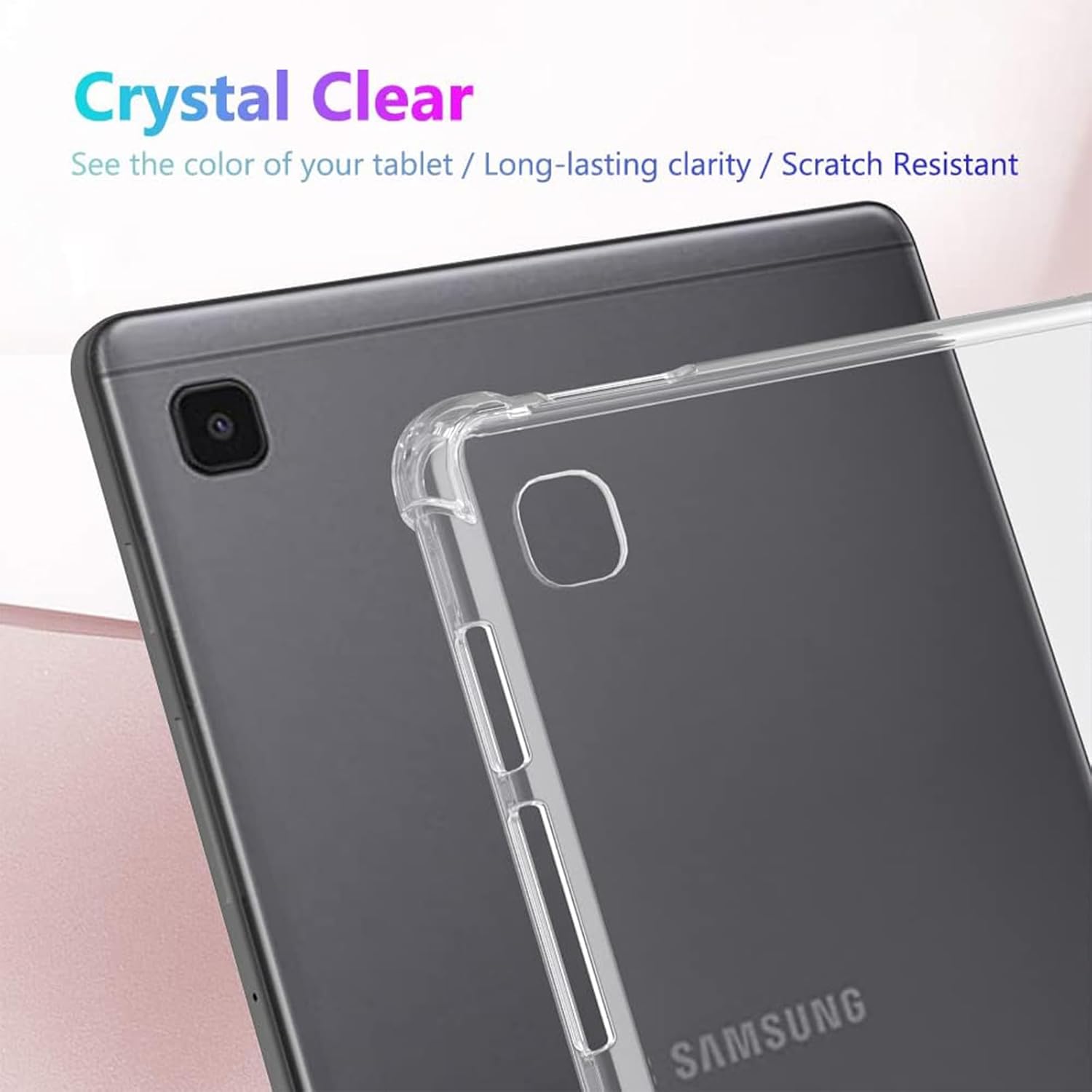 Funda transparente para Samsung Galaxy Tab A7 Lite de 8.7 pulgadas, modelo 2021 (SM-T220T225T227), esquinas a prueba de golpes, protección contra