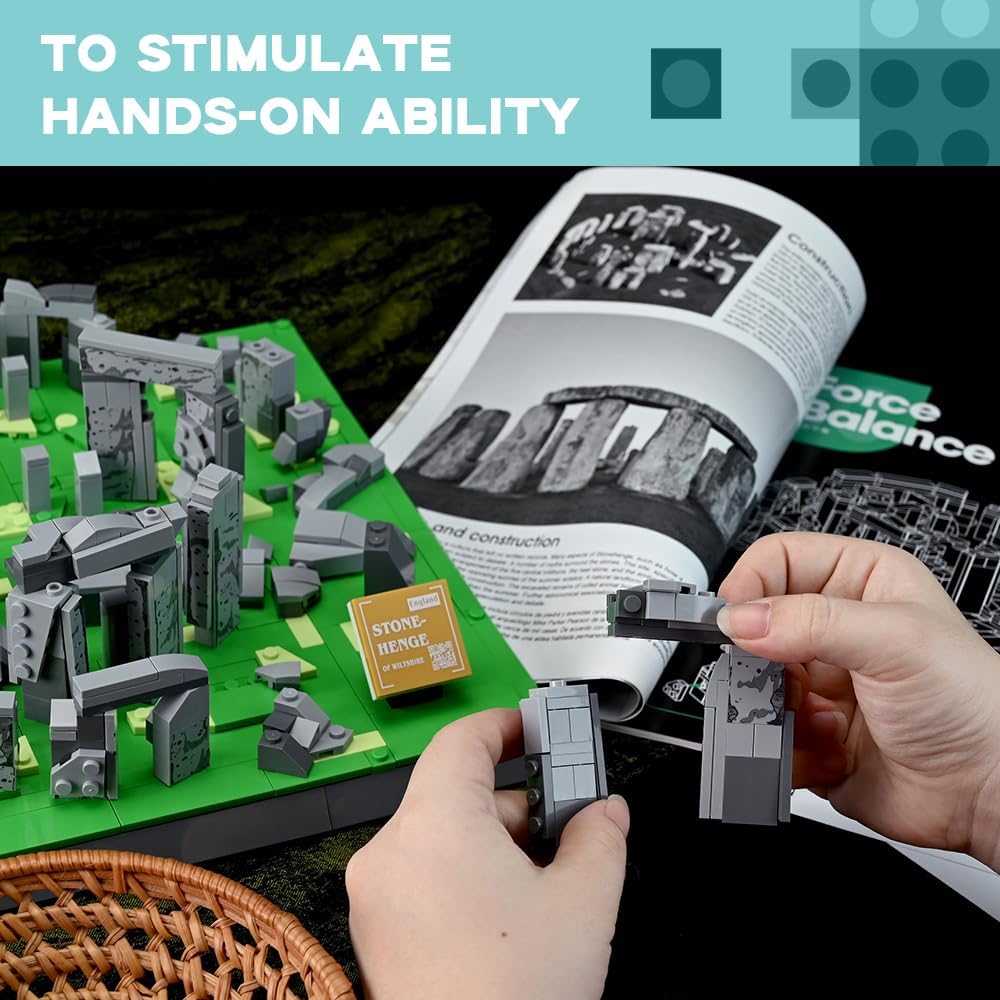 Architectural Stonehenge of England – Juego de construcción de colección grande y regalo para adultos (753 piezas)