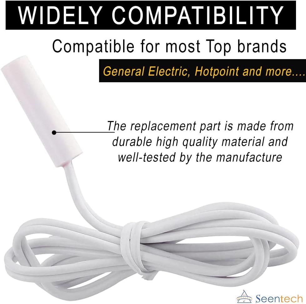 Sensor de temperatura para refrigerador WR55X10025 de Seentech – Compatible con GE, refrigeradores y congeladores Hotpoint – Reemplaza AP3185407,