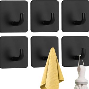 Ganchos adhesivos de pared, ganchos resistentes de 9.8 ft para colgar toallas, ganchos para puerta de ducha, para baño, cocina, toallero, colgador Ganchos adhesivos de pared, ganchos resistentes de 9.8 ft para colgar toallas, ganchos para puerta de ducha, para baño, cocina, toallero, colgador