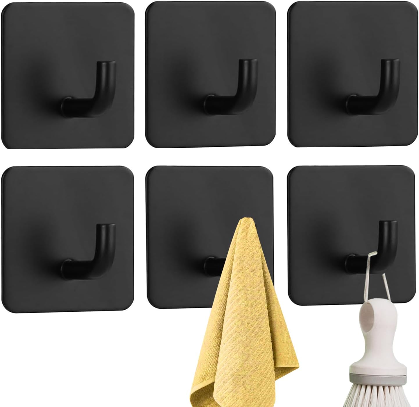 Ganchos adhesivos de pared, ganchos resistentes de 9.8 ft para colgar toallas, ganchos para puerta de ducha, para baño, cocina, toallero, colgador