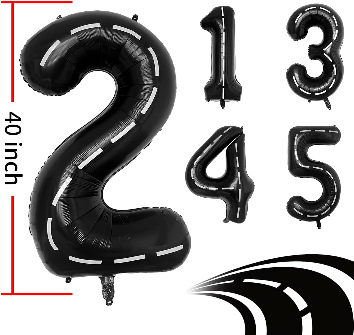 VROOM – Kit de 70 globos temáticos de carreras para niños, fiesta de cumpleaños, arco de globos azules y amarillos para niños y niñas, fiesta de 3