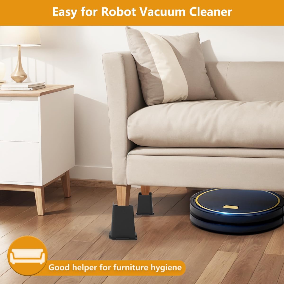 Elevadores de cama, elevadores de muebles de 6 pulgadas para escritoriosofámesa y elevadores de patas de silla, amplían y amplían el diseño