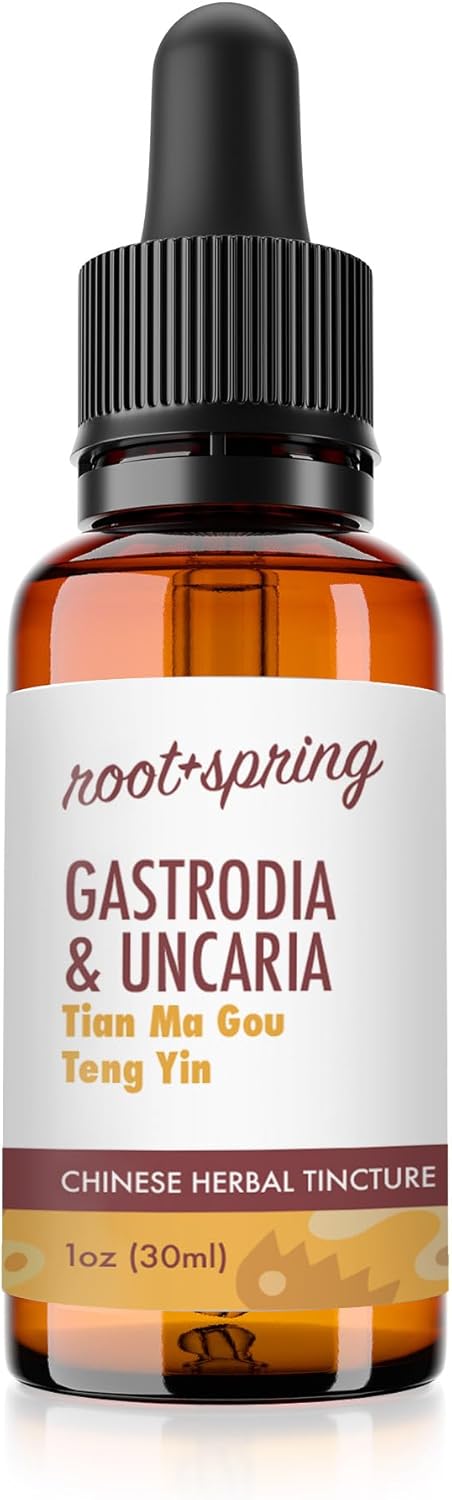 Gastrodia & Uncaria Tian Ma Gou Teng Yin – Tintura de hierbas (extracto líquido) – Concentrado con cuentagotas – Suplemento natural de mezcla de