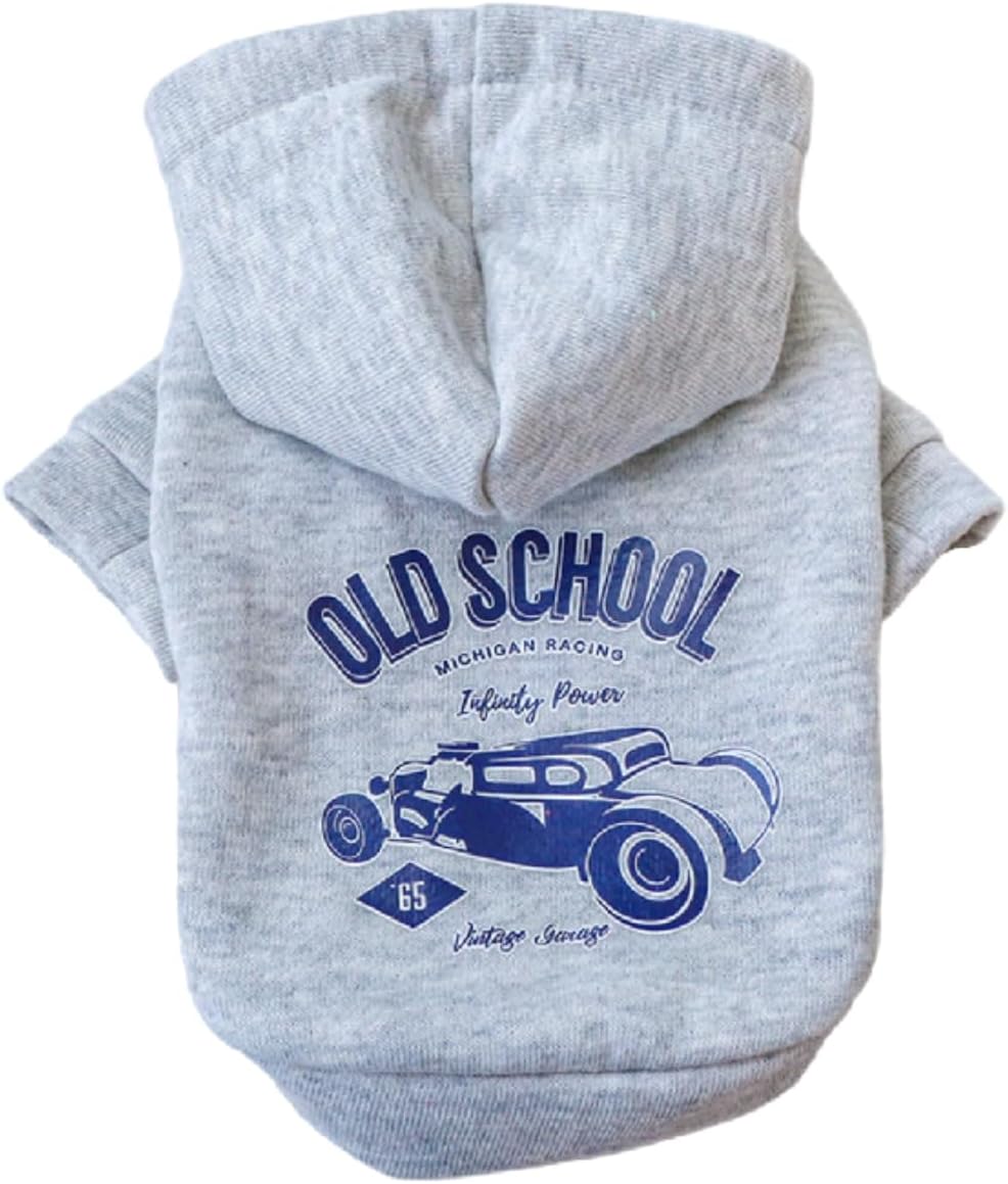 Sudadera con capucha para perro, suéter elegante con estampado para clima frío, abrigo cálido para mascotas, abrigos para clima frío, ropa para