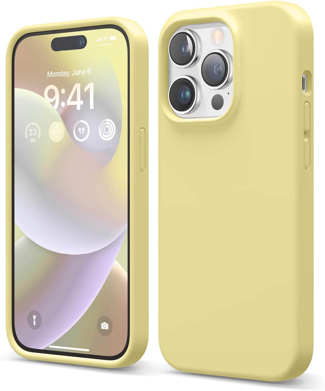 elago Compatible con iPhone 14 Pro, funda de silicona líquida, funda protectora de cuerpo completo, a prueba de golpes, teléfono delgado, forro de