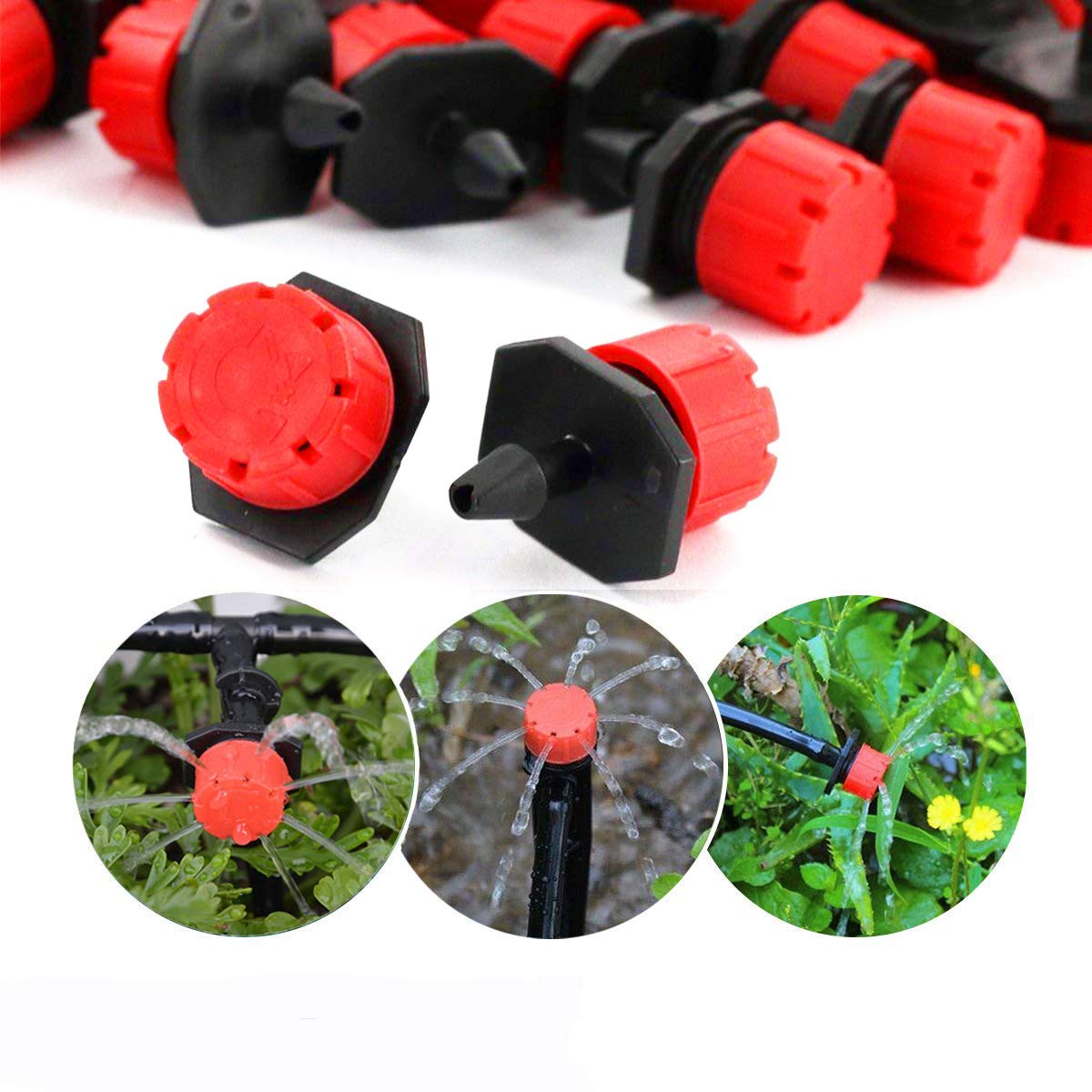 MSDADA 110 goteros de riego ajustables, rociadores, emisor de goteo, sistema de riego antiobstrucción para macizos de flores, jardines, césped en