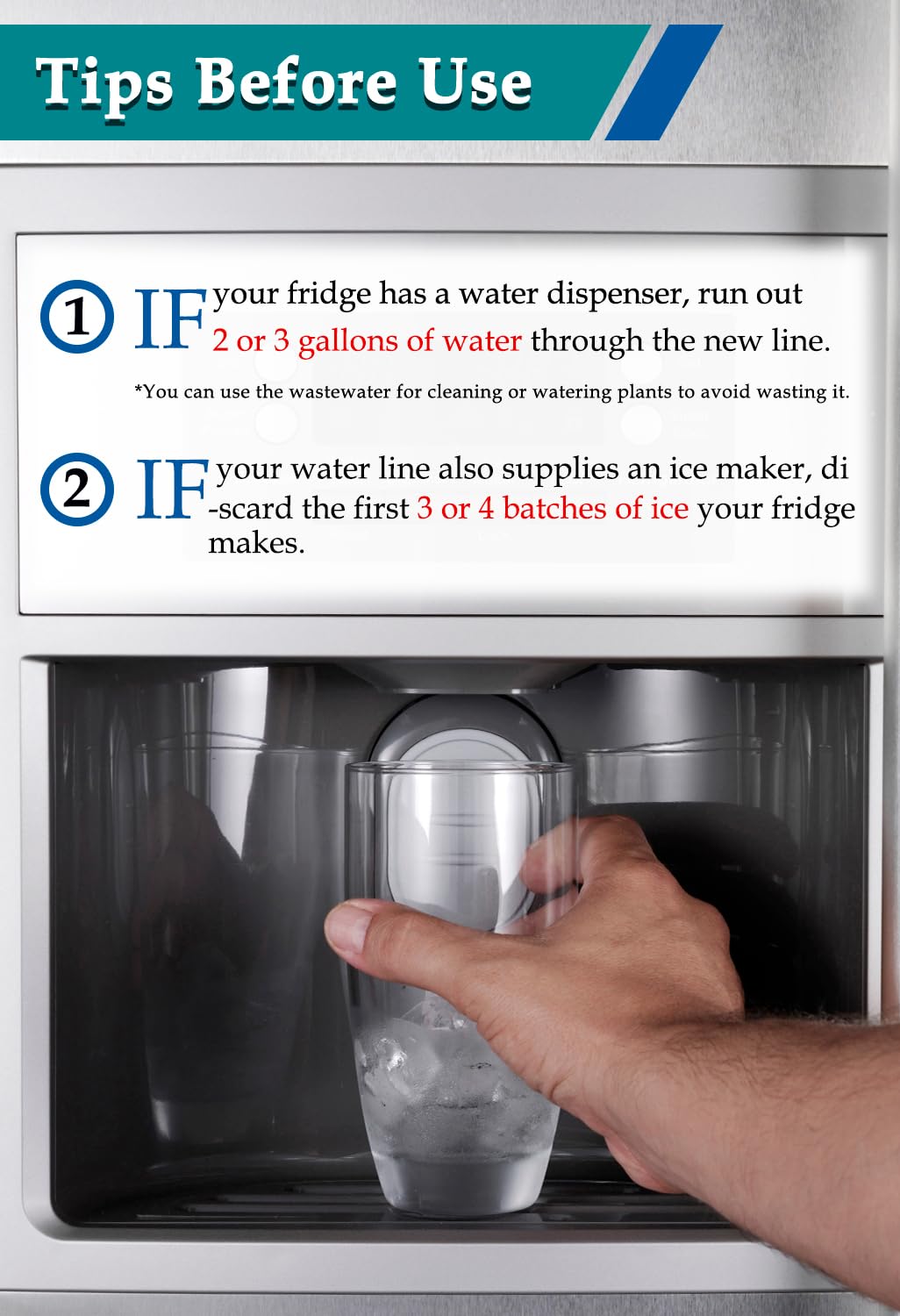 Kit de línea de agua para refrigerador para máquina de hielo trenzada, manguera de líneas de suministro de agua Pex de 18 pies para caja de salida