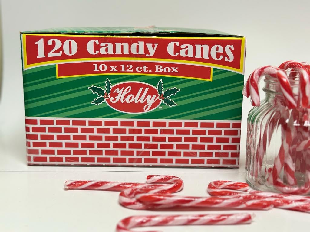 Sabor a menta de bastón de caramelo, rayas rojas y blancas envueltas individualmente, folleto de ideas creativas y caja de golosinas Muchai incluida
