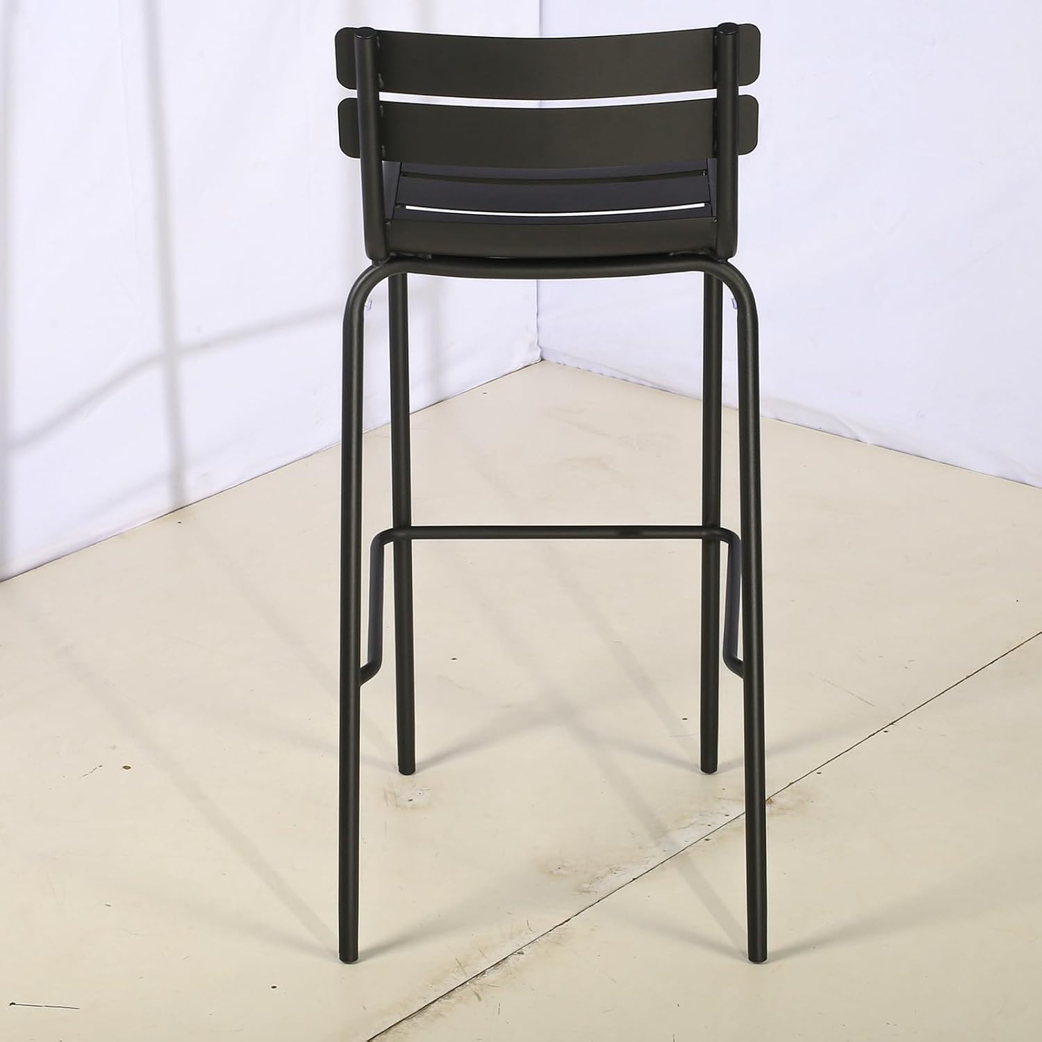 Taburetes de bar de metal con respaldo, sillas de patio extra altas, silla de café moderna para cocina interior y exterior, taburete de comedor de