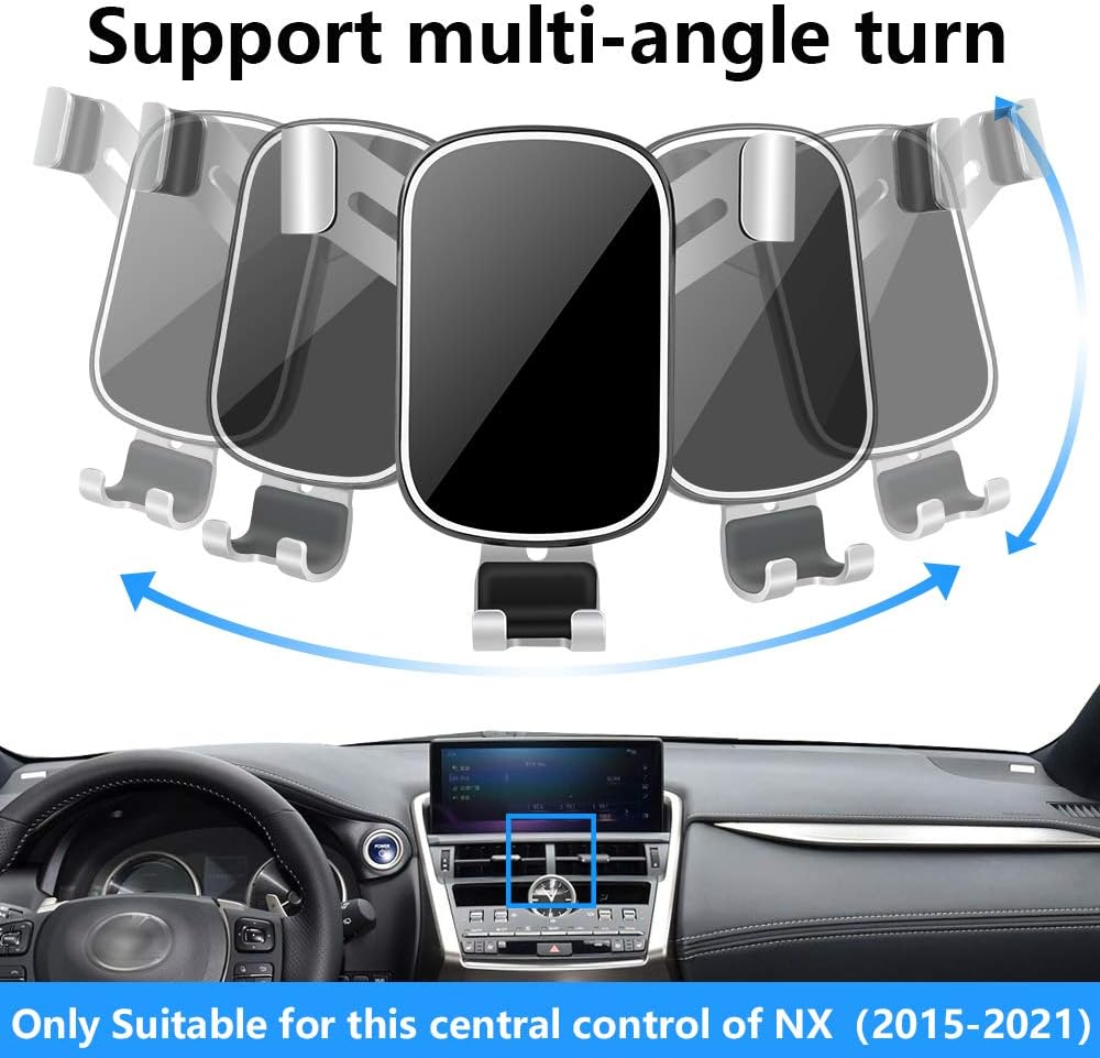 LUNQIN – Soporte para teléfono de coche para Lexus NX 300 300h SUV (teléfonos grandes con estuche)