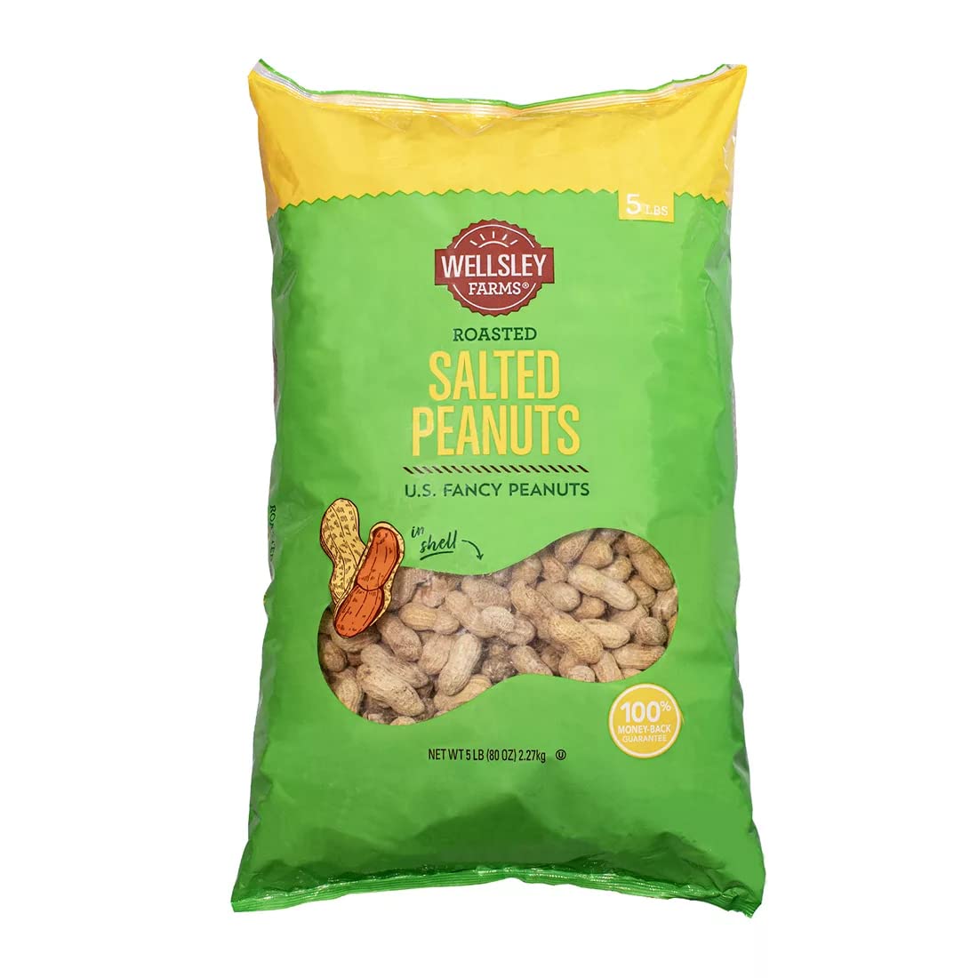 Wellsley Farms Cacahuetes salados y tostados, 80.0 onzas