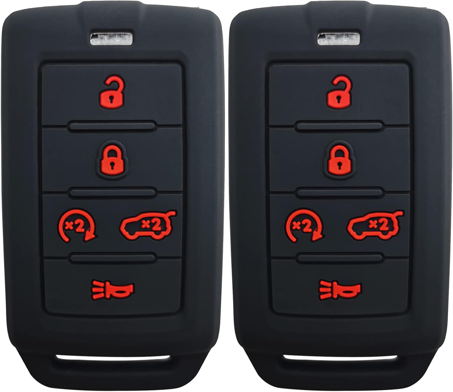 2 fundas de goma para llavero Coolbestda 5B sin llave para Jeep Grand Cherokee Grand Wagoneer 2021 2022 68377534AB M3NWXFOB1