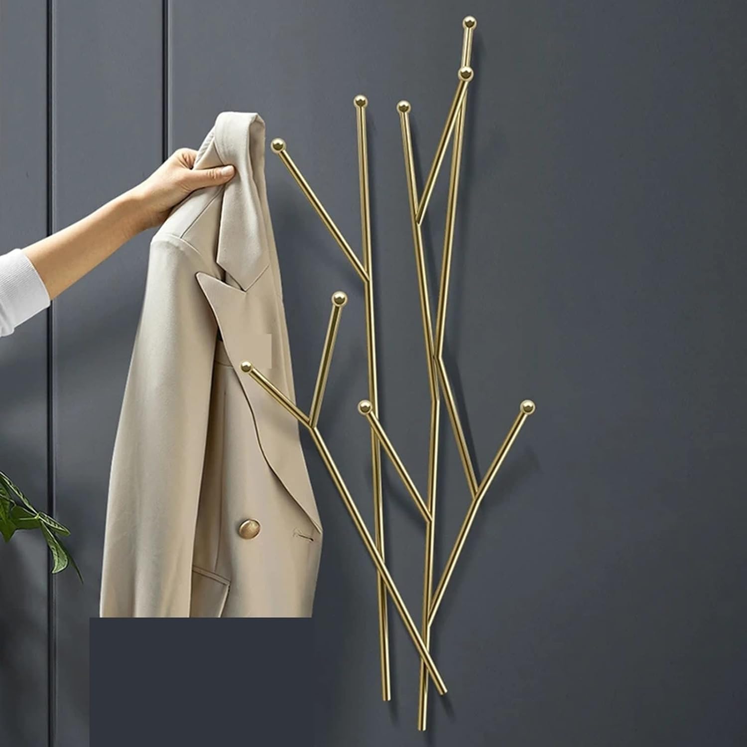 Ganchos de pared para colgar abrigos, ganchos decorativos para el hogar, ganchos modernos (color estilo 2)
