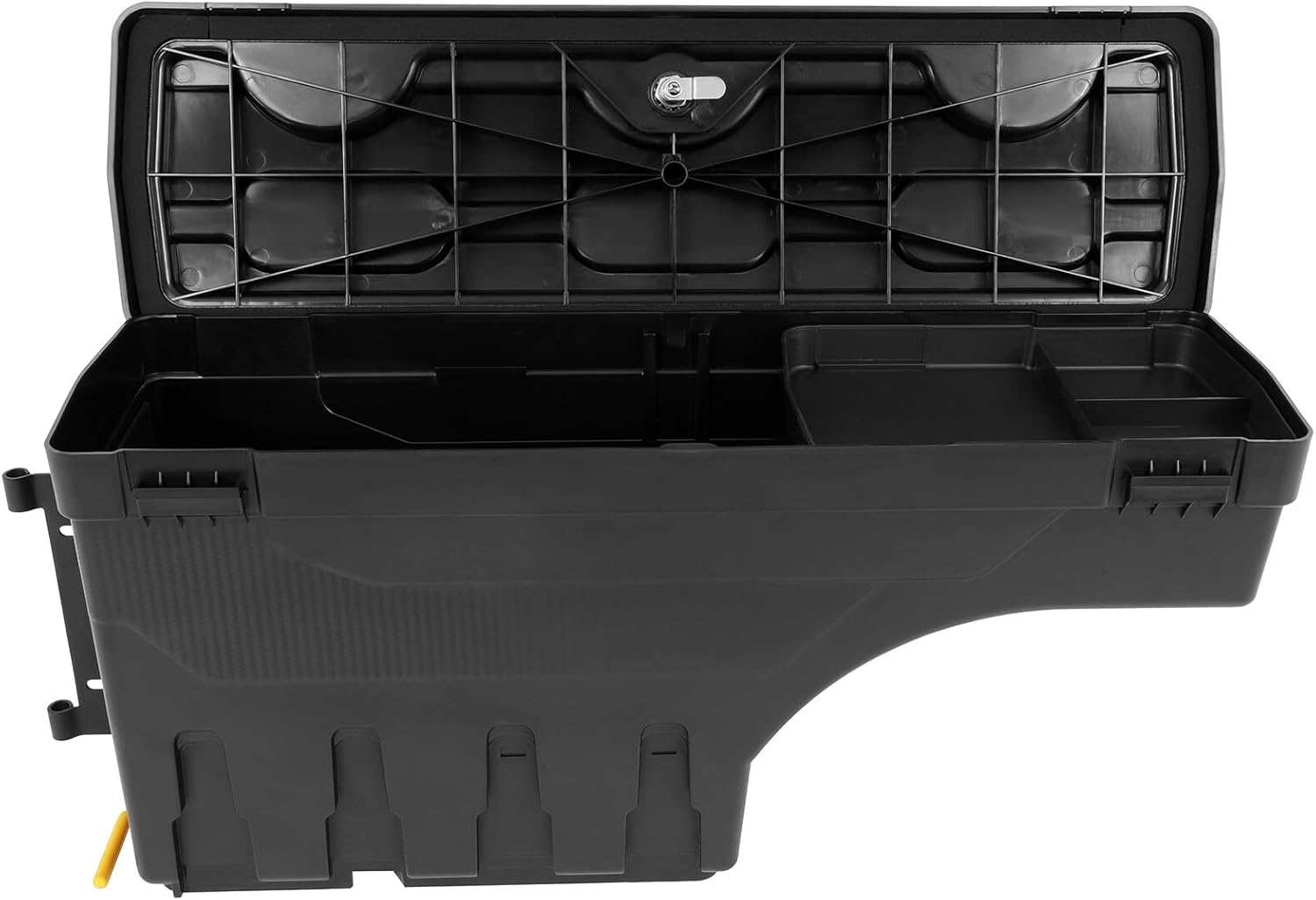 cciyu Caja de almacenamiento para caja de camioneta compatible con Ford para F-150 2015-2022, tapa con cerradura del lado del conductor, caja de
