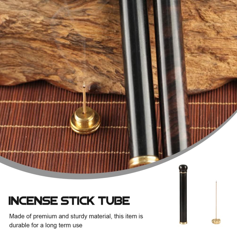 Tubo de soporte para quemador de incienso Línea de tubo de almacenamiento de incienso, palillos de incienso, caja de quemador de incienso, soporte