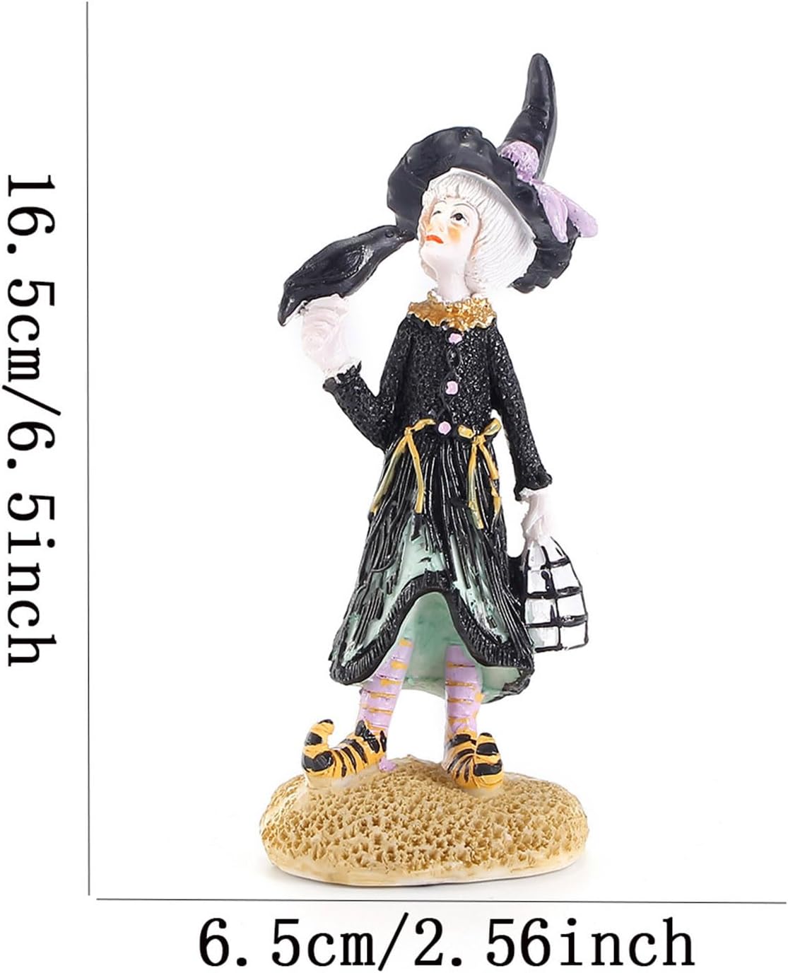 Adornos de resina de Halloween hechos a mano, muñeca de bruja, estatua de resina, manualidades, adorno creativo de escritorio para fiesta,