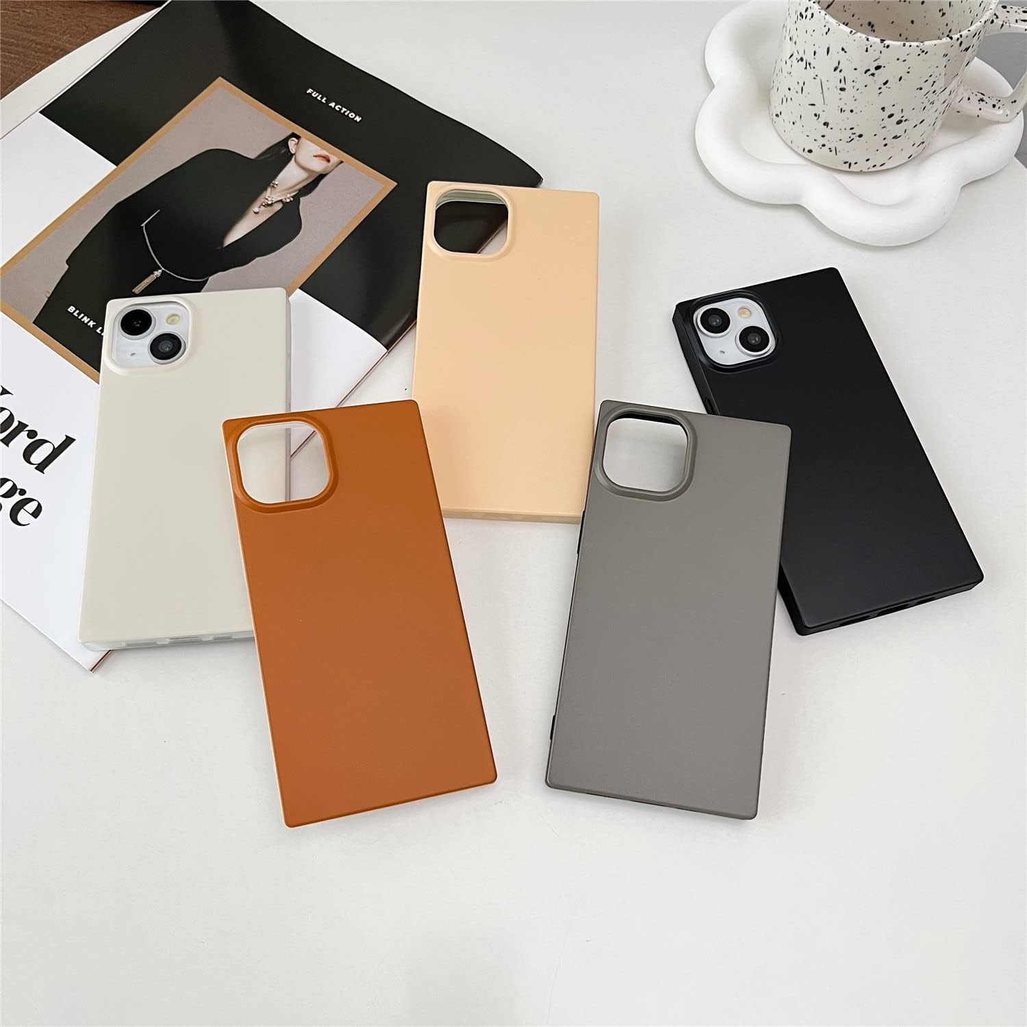 Cocomii Funda cuadrada compatible con iPhone 11 Pro Max, lujosa, delgada, mate, color sólido, neutros atemporales, resistente a las huellas
