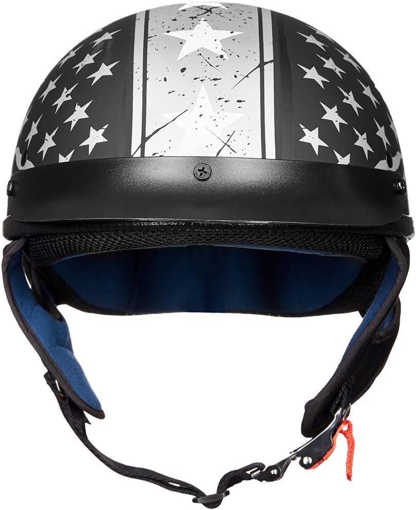 ILM Casco de media cara para motocicleta, aprobado por DOT, modelo ILM-205
