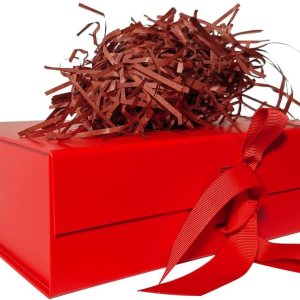 REECAGO Caja de regalo roja de 10.5 x 7.5 x 3.4 pulgadas con tapa magnética y cinta de seda para regalos de Navidad, regalos de cumpleaños, bodas, REECAGO Caja de regalo roja de 10.5 x 7.5 x 3.4 pulgadas con tapa magnética y cinta de seda para regalos de Navidad, regalos de cumpleaños, bodas,